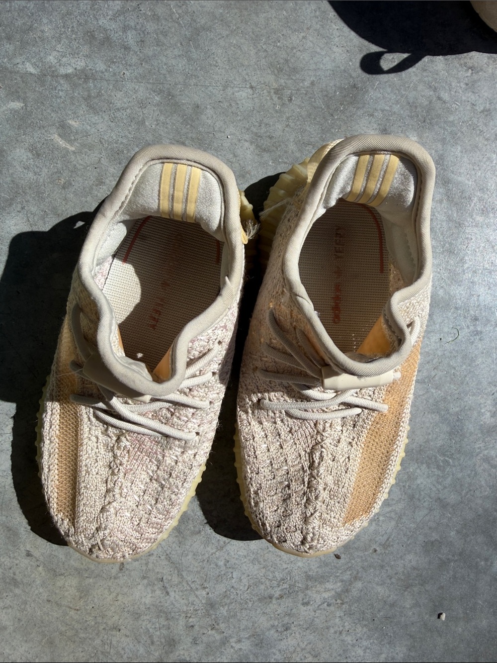 Kids Neutral Beige Knit Athletic Shoes